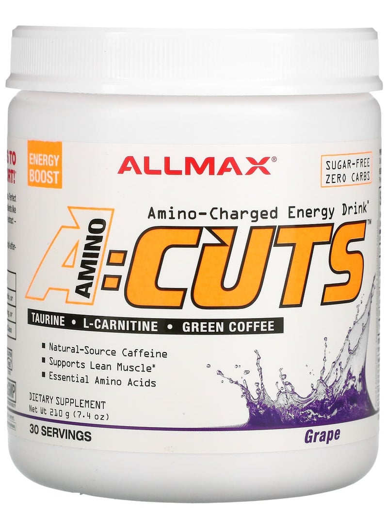 Allmax ACUTS, Amino-Charged Energy Drink, Grape , 7.4 oz (210 g)