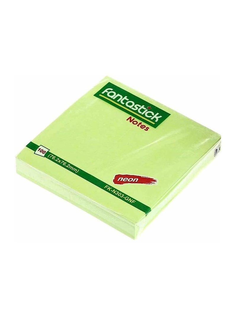 Fantastick 12-Piece Sticky Notes 3x3 Inch Size Flour Green - Image 2