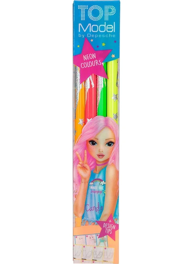 Top Model Topmodel 4-Piece Neon Pencil Set 6399