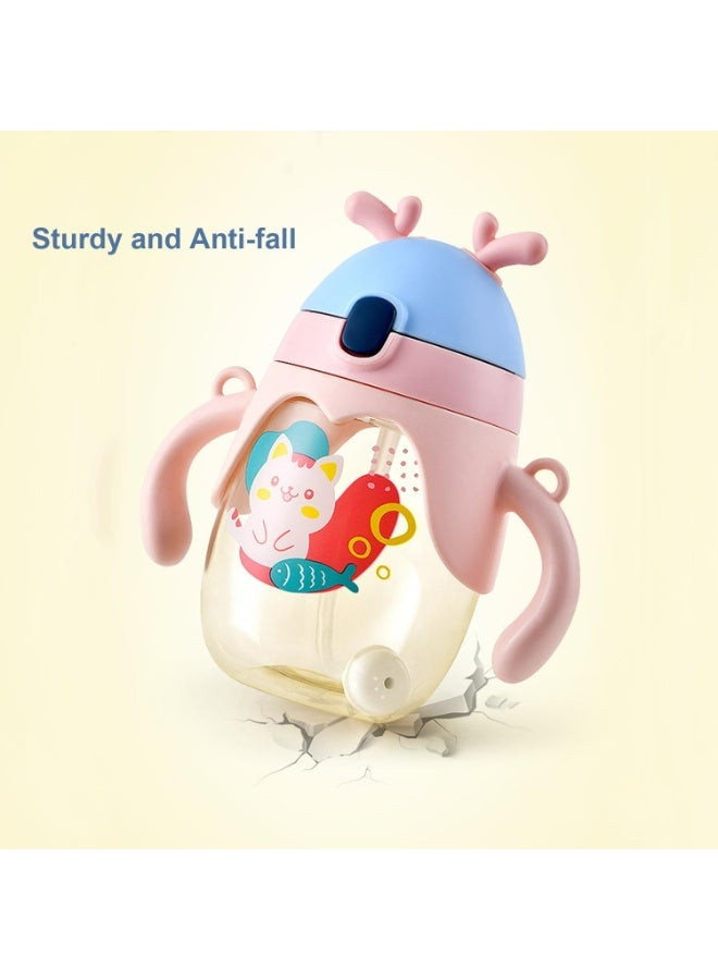 Toddler Training Sippy Cup with Straw & Handles - Safe, Anti-Fall, and Easy to Clean - 350 ML - Image 5