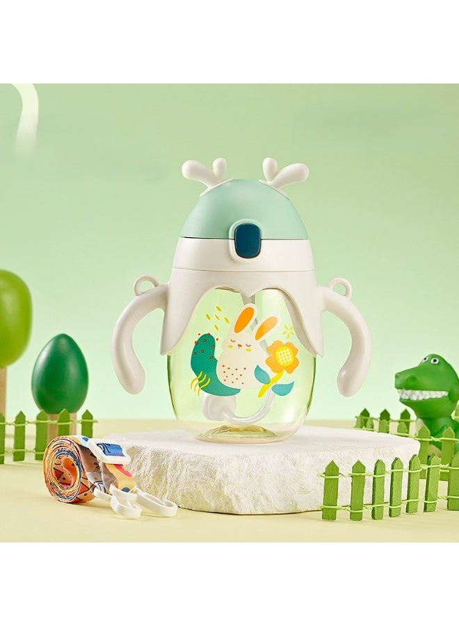 Toddler Training Sippy Cup with Straw & Handles - Safe, Anti-Fall, and Easy to Clean - 350 ML - Image 1