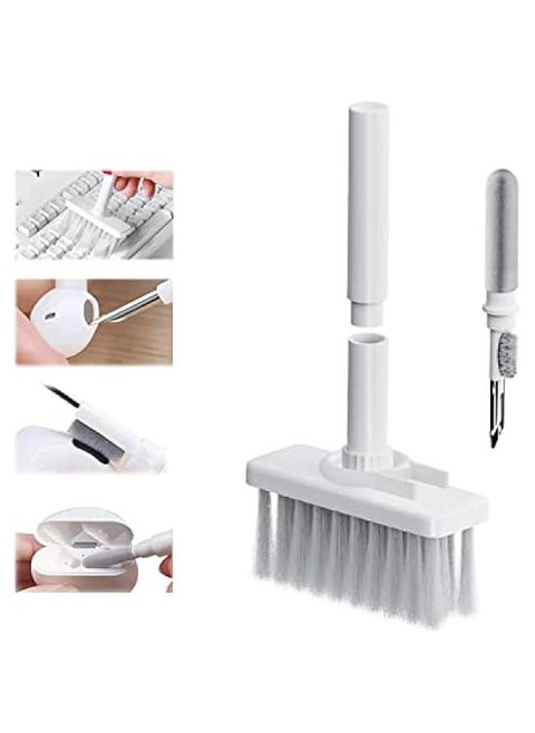 Cleaning Soft Brush Keyboard Cleaner 5in1 MultiFunction uter Cleaning Tools Kit Corner  Duster Keycap Puller for Cleaning Dust in EarphsLaptopAirpods ProCamera Lens White
