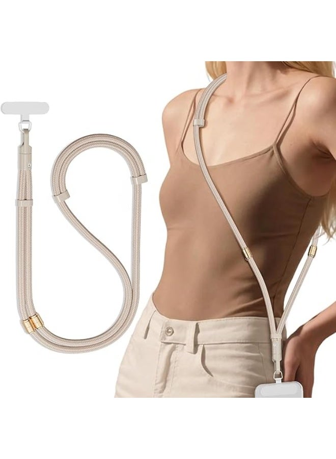 ChicAbode 3-في-1 سلاسل الهاتف مع ربط علامة التبويب والحلقة حزام، قابل للتعديل مكافحة السرقة كروسبودي، الرقبة والمعصم حزام، عالمية للكاميرا، سماعات الأذن، USB، شارات الهوية - Image 1