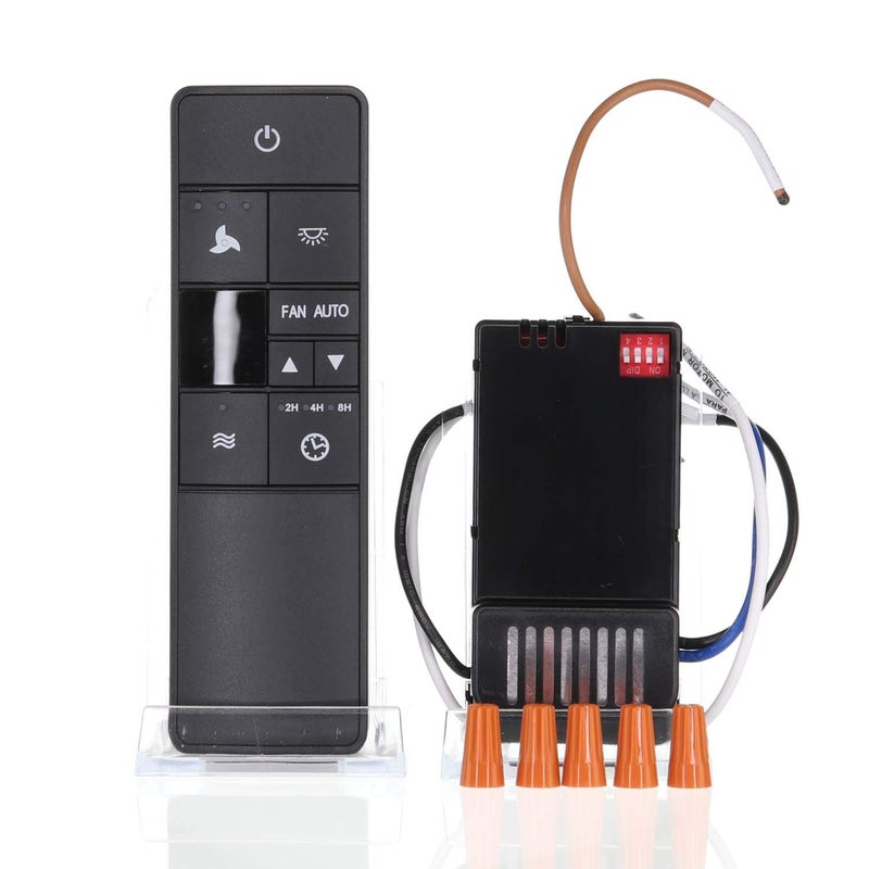 Anderic ANDERIC for Hampton Bay HD3 Universal Thermostatic Remote Control Conversion Kit for All 3Speed Fans Hunter Harbor Breeze Hampton Bay  Works with LED Lights CFL Lights  Incandescent Lights 
