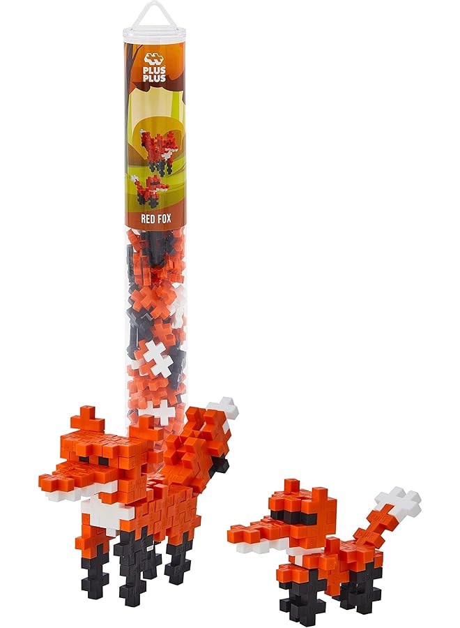 بلس بلس لعبة تركيب حيوانات الثعلب البرية في أنبوب 100 قطعة - Image 1