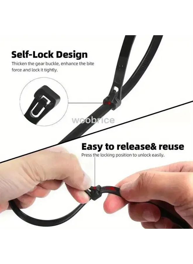 1000pcs White Nylon Cable Ties 4 Inch Self Locking UV Resistant for Indoor Outdoor - Image 4