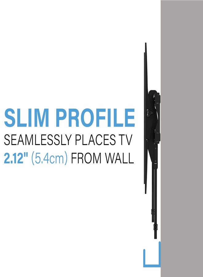 SANUS Tilting TV Wall Mount for 42”–90” TVs up to 130 lbs – Low Profile TV Mount with Smooth, Tool-Free Tilt to Reduce Glare – Fits 16” & 24” Studs, Concrete & Block - Image 4
