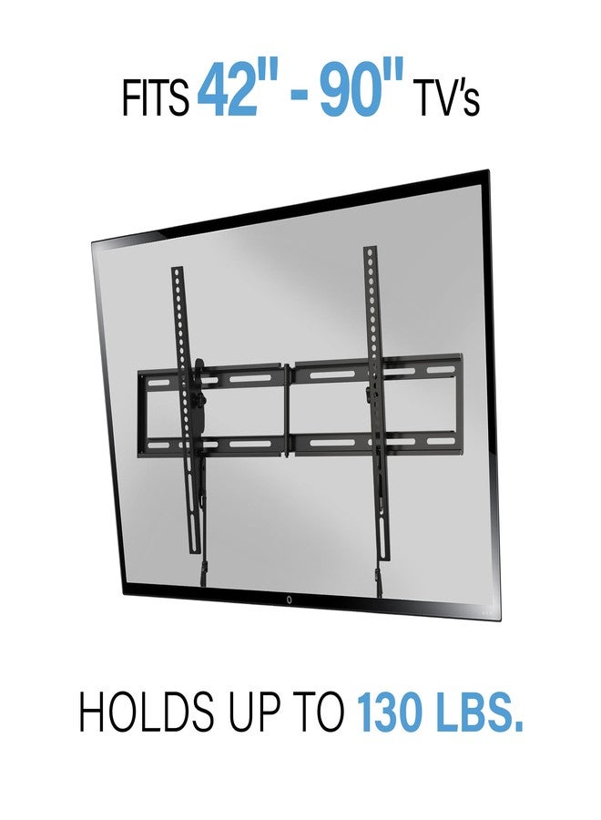 SANUS Tilting TV Wall Mount for 42”–90” TVs up to 130 lbs – Low Profile TV Mount with Smooth, Tool-Free Tilt to Reduce Glare – Fits 16” & 24” Studs, Concrete & Block - Image 2