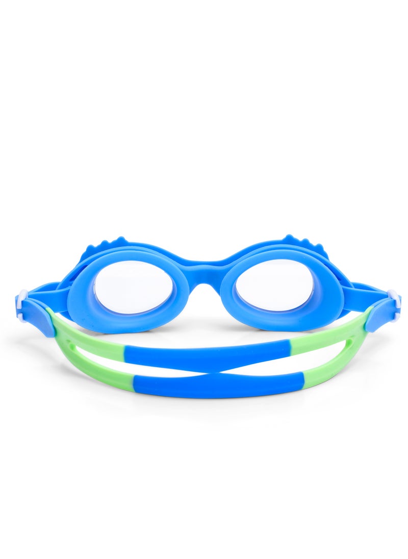Aqua2ude Aqua2ude Dino Blue Classic Anti-Fog, Polarized, UV Protection Kids Swim Goggles  - Image 2