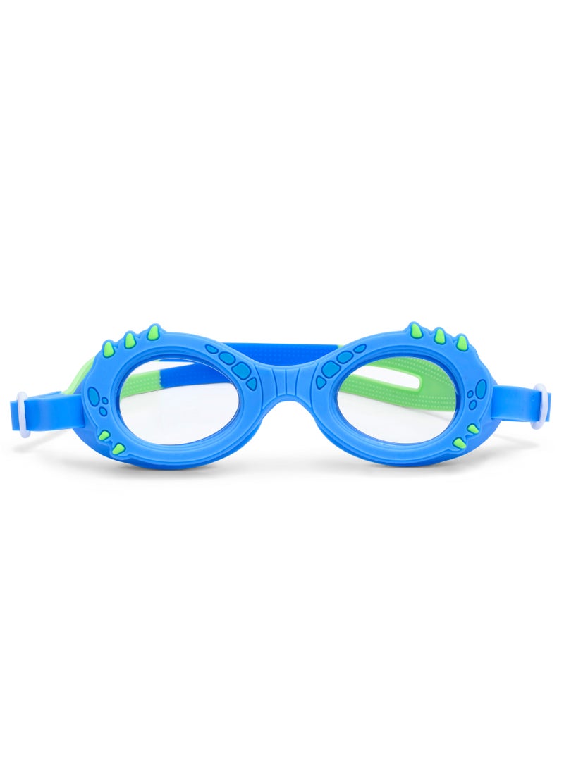 Aqua2ude Aqua2ude Dino Blue Classic Anti-Fog, Polarized, UV Protection Kids Swim Goggles  - Image 1
