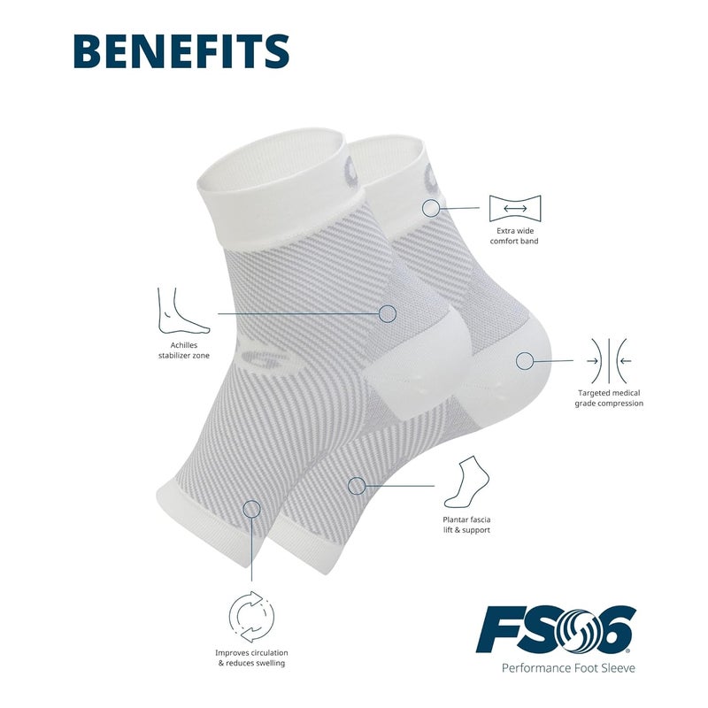 OS1st FS6 Plantar Fasciitis Foot Sleeves (One Pair) for Plantar Fasciitis Pain, Heel and Arch Pain, and Arch Support - Image 3