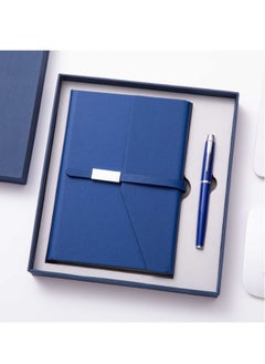 Beauenty Notebook thermos cup Signature pen gift box Blue two-piece set 