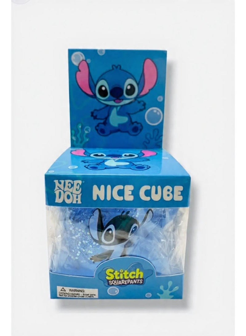 Nee Doh Nice Cube Stress Relief Fidget Toy, Kitty + Stitch Limited Edition, Set of 2 Soft Squishy Sensory Squeeze Cubes Anxiety & Stress Relief, ADHD & Autism Sensory Toy, Stretchy Stress Ball Alternative, Calm Focus Desk Toy, Birthday Gift, Ages 3+ Color May Vary! - Image 1
