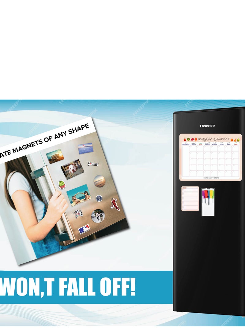 Generic - Magnetic whiteboard calendar board Set monthly weekly and daily kitchen planner - Image 1