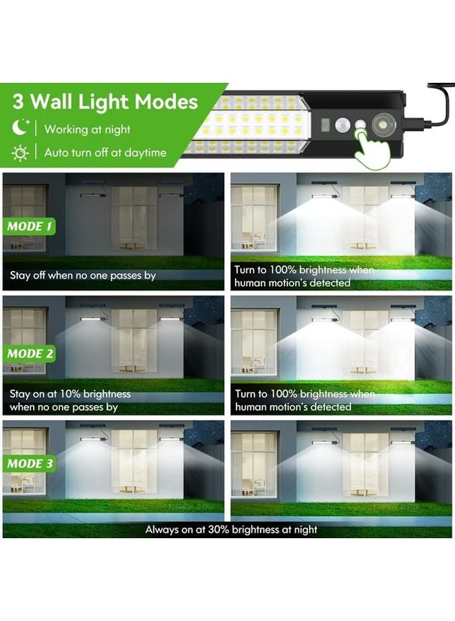 1pc Solar Motion Sensor Wall Light Indoor Outdoor Waterproof LED Lamp - Image 5
