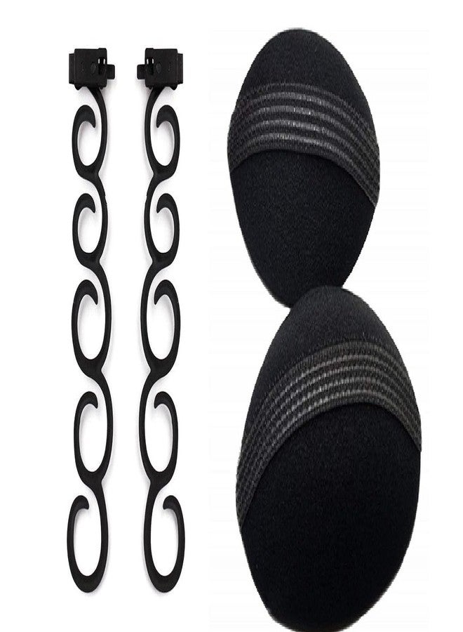 EPARTY مجموعة من 4 قطع: أداة تصفيف الشعر على شكل نفخة أميرة (قطعتان) مع ملحقات أدوات تصفيف الشعر الفرنسي (ضفائر) للبنات والسيدات - Image 1