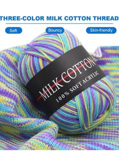 KASTWAVE 6 Rolls 50g Acrylic Yarn Skeins, Soft Yarn for Crocheting and Knitting Craft Project, Assorted Starter Crochet Kit Yarn Bulk for Adults and Kids (Blue)  - Image 5