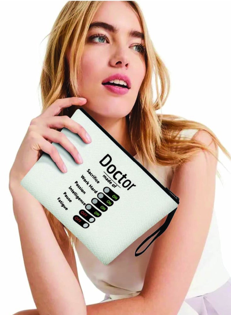 PRINTSHOP4ME Doctors Day Cosmetic Bag for Women - Stylish Doctors Day Gift for Women - Doctors Day Thank You Gift - Cosmetic Bag for Women Doctors - Image 4