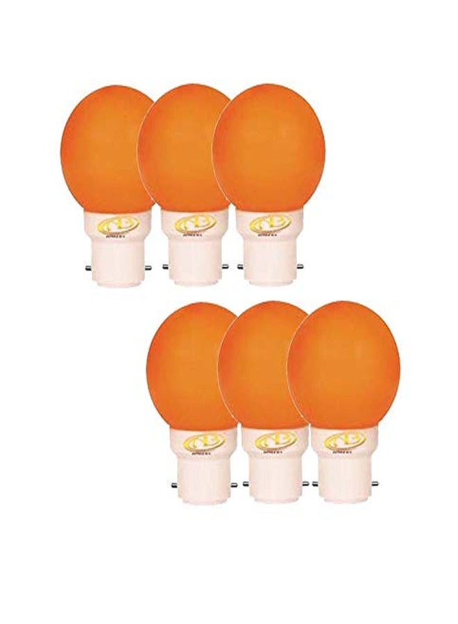 ambert مصباح ليلي LED من نوع أمبرت بقوة 0.5 واط (عبوة من 6 مصابيح، لون برتقالي) - Image 1