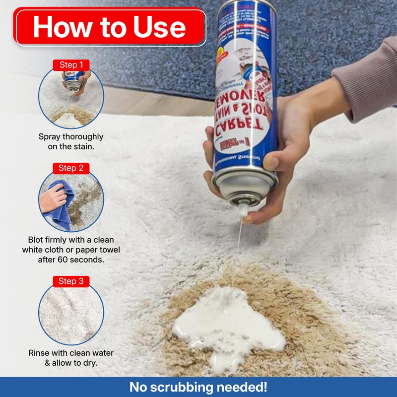 LIFTER-1 Carpet Spot Remover, Stain and Red Wine Remover and Spot Treatment for Oil, Grease, Urine, Cleaning Performance for Rugs, Upholstery, Fabrics. 18 Fl oz Pack of 1 (72 Fl Oz (Pack of 4)) - Image 3