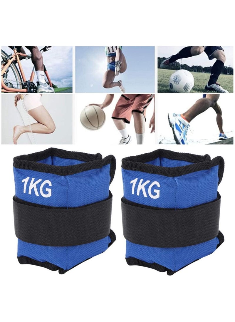 Festive Gallery Ankle And Wrist Weight Fully Adjustable Strap For Women Men Kids Weighted Ankle Fitness Workout Walking Running Jogging Exercise Gym 1kg Pair ( 1 x 2 Numbers )  - Image 2