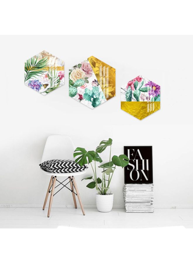 نيبمينينت Hexagonal Home Decoration Wall Painting Multicolour 34.6 x 40cm - Image 1