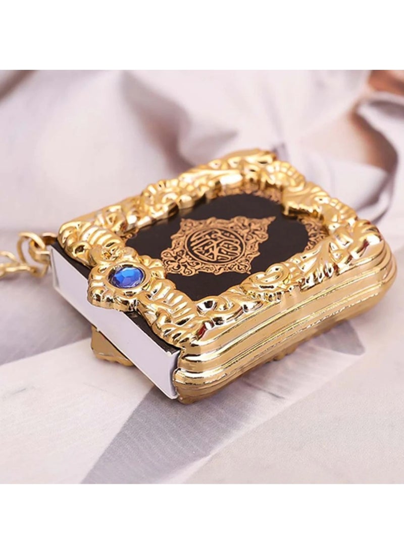 Generic - Mini Ark Quran Book Keychain, Real Paper Can Read Arabic The Koran Key Random Sale Of Red And Blue 4x4.5cm - Image 1
