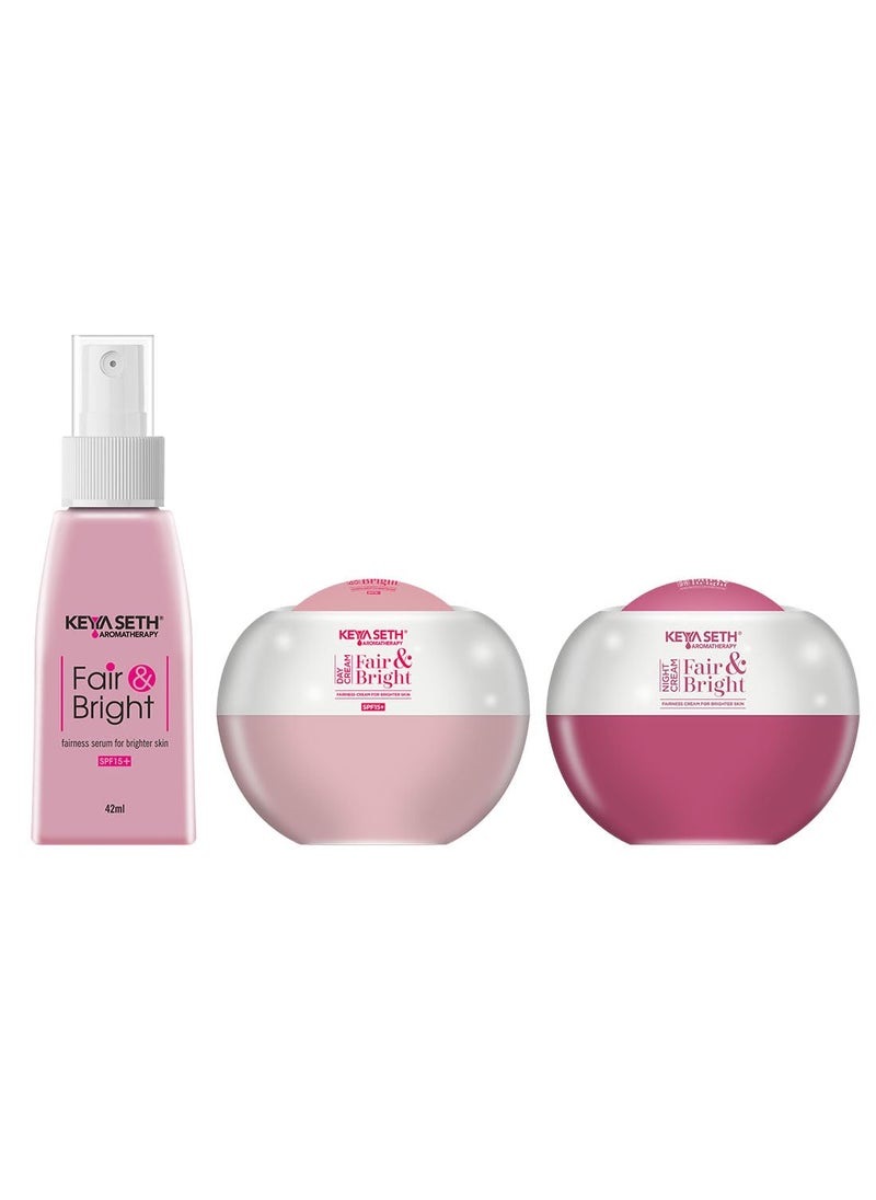 KEYA SETH AROMATHERAPY, DEVICE OF DROP Keya Seth Aromatherapy Fair Bright Serum Day Cream Night Cream Overnight Repair Fairness Treatment kit  - Image 1