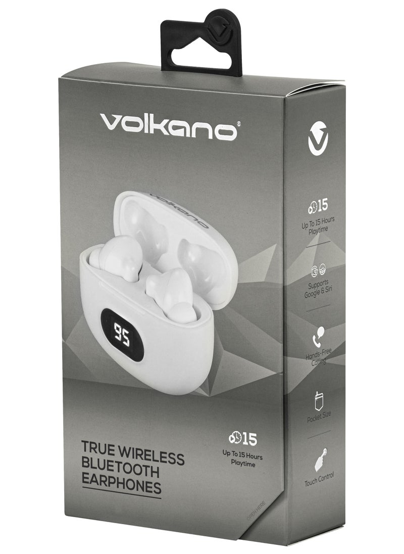 Volkano - True Wireless Earbuds - in-Ear Bluetooth V5.3 Headphones - Charging case 2 times, IPX5 Waterproof TWS with Dual Mic for Sport, Light-Weight Earphones for Android iOS/iPhone - Image 1