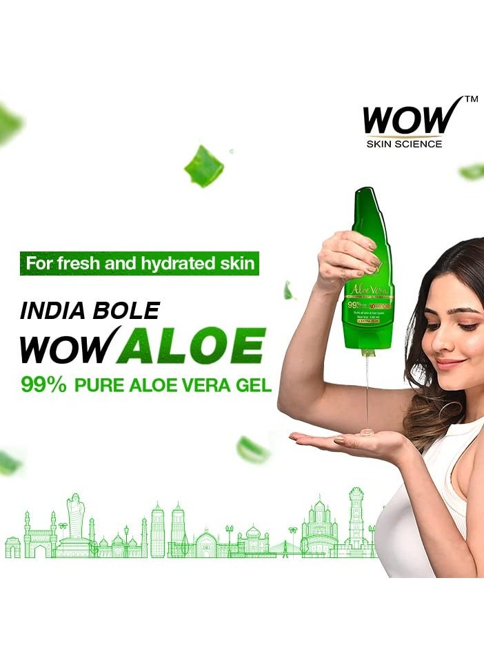 WOW Skin Science 99% Pure Aloe Vera Gel for Face, Skin & Hair - 150ml | Ultimate Gel For Glowing Skin | For Both Men and Women - Image 2
