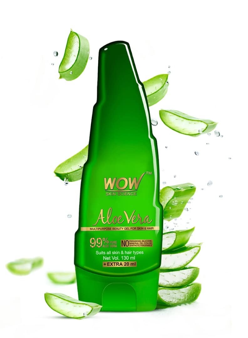 WOW Skin Science 99% Pure Aloe Vera Gel for Face, Skin & Hair - 150ml | Ultimate Gel For Glowing Skin | For Both Men and Women - Image 1