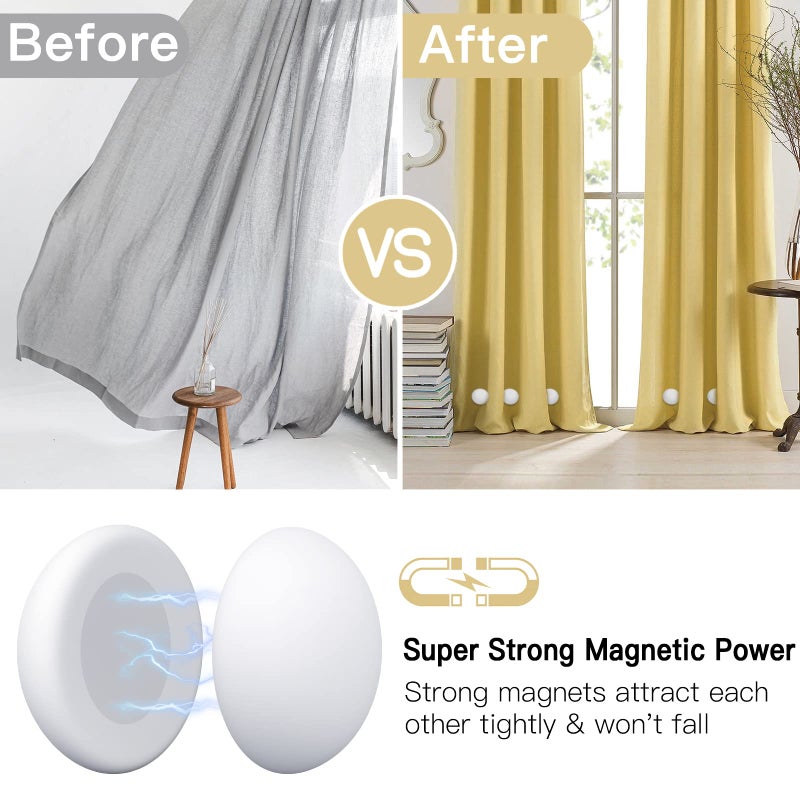 أوزان ستارة الدش، قطبان من السيلكون محاطان بغلاف قوي، لا يتآكل ولا ينكسر، يمنع ستارة الدش من تطايرها وتمزق ستارة النافذة، أوزان لسجادة الطاولة - Image 2