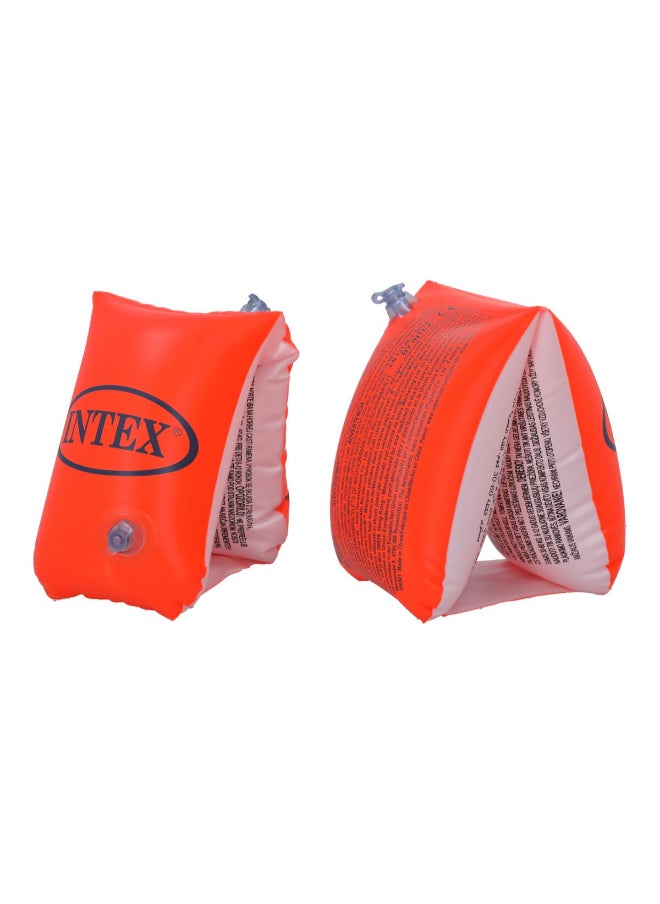 INTEX Inflatable Swimming Arm Band Orange and White 12 x 6inch 58641  - Image 3