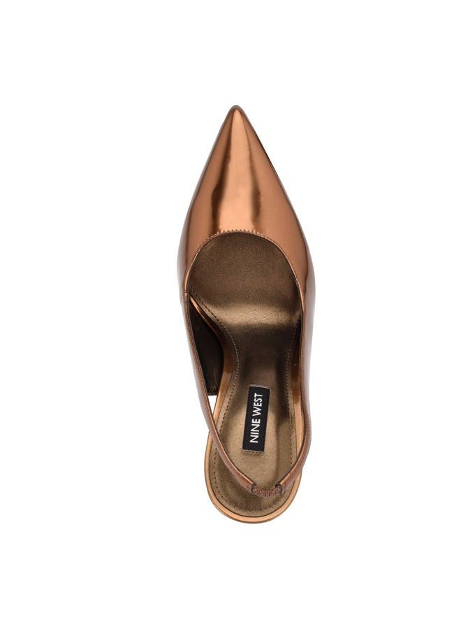 Nine West Women's Feather Pump, Bronze, 41 EU - Image 4