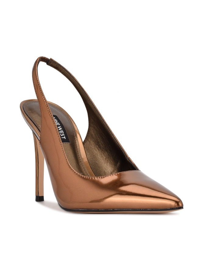 Nine West Women's Feather Pump, Bronze, 41 EU - Image 2