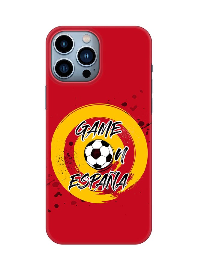 Case for Apple iPhone 14 Pro Max Slim Snap Classic Series Mobile Cover Hard PC Shield Matte Finish Print - Game on Spain