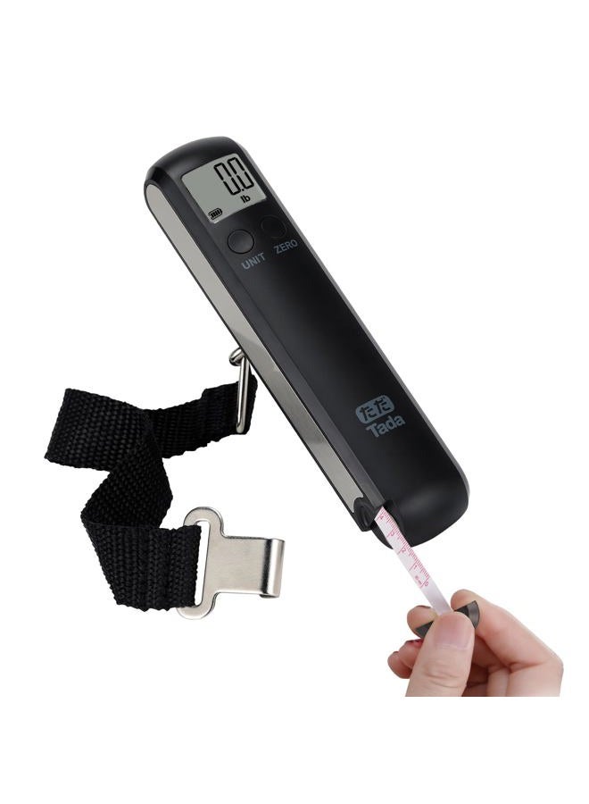 ta da 110lb Mechanical Luggage Scale Battery Free Portable Hand Baggage Scale for Travel Suitcase Digital Weight Scale with Built in Measuring Tape - Image 1
