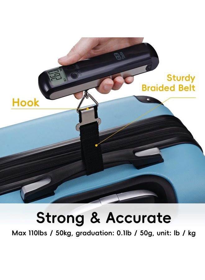 ta da 110lb Mechanical Luggage Scale Battery Free Portable Hand Baggage Scale for Travel Suitcase Digital Weight Scale with Built in Measuring Tape - Image 4