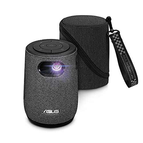 ASUS ZenBeam Latte L1 Portable Wi-Fi Projector- 300 Lumens Projector, Built-in Harman Kardon Bluetooth Speaker, 3 Hours Video Playback, Wireless WiFi Projector, HDMI, USB, Remote Control, AptoideTV - Image 1