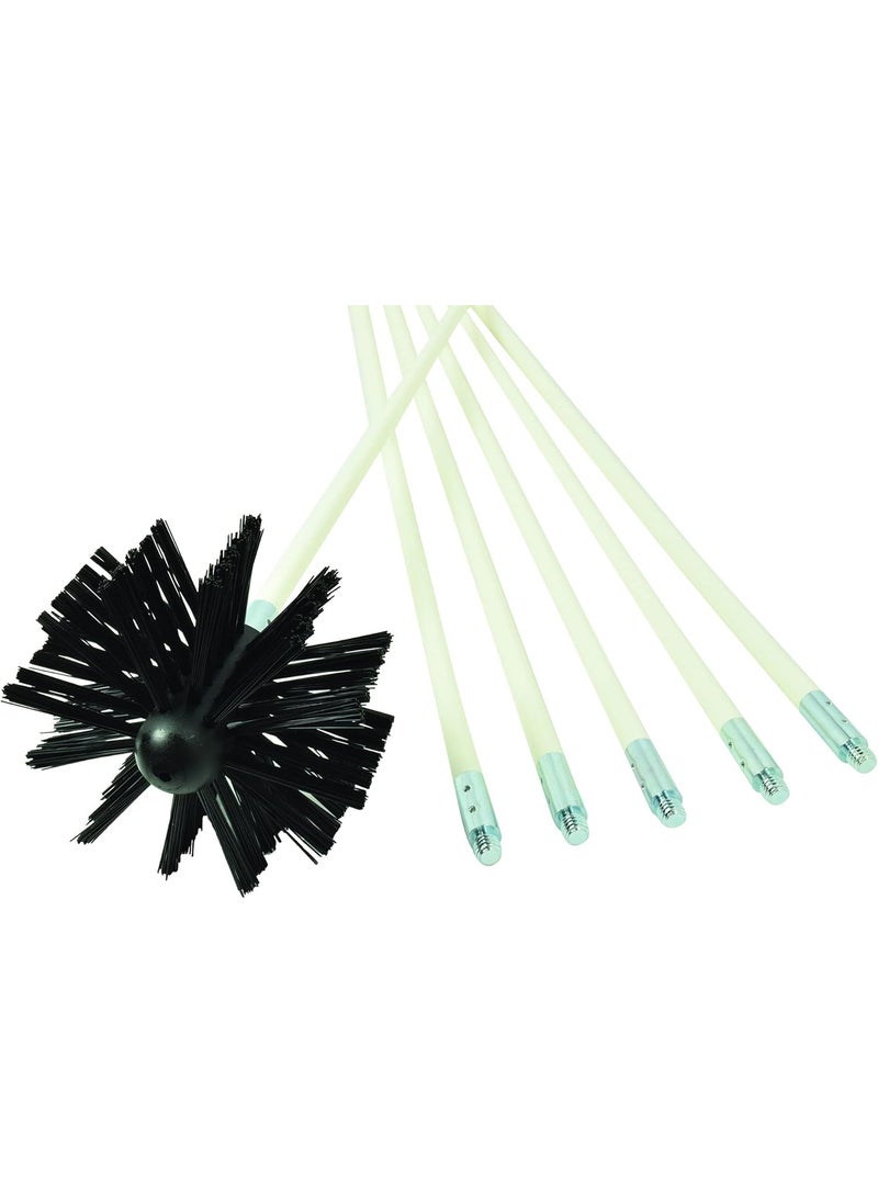 Deflecto Deflecto DVBRUSH12K6 Dryer Duct Cleaning Kit Lint Remover Extends up to 12 Feet Synthetic Brush Head Use with or without a Power Drill  - Image 2