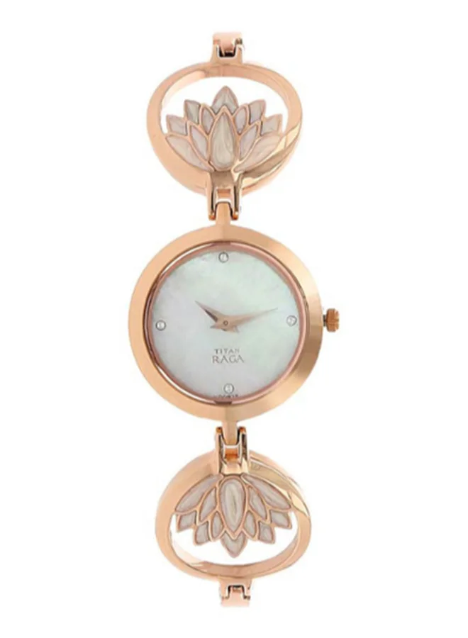 TITAN Women Analog Round Shape Metal Wrist Watch - 2540WM05 - 31 Mm