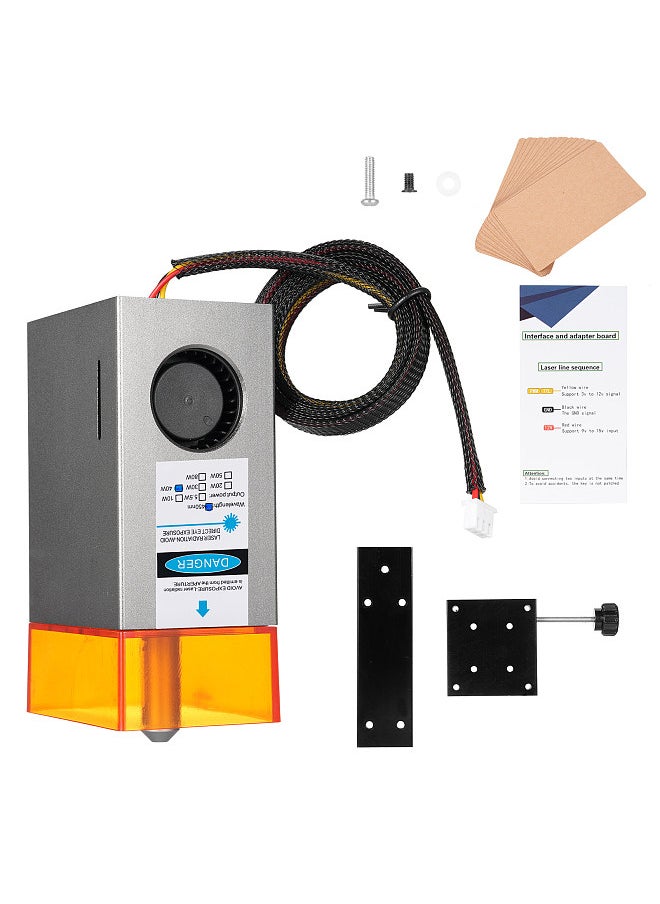 Generic 40W Alloy Laser Module Laser Engraving Module Laser Head Module Built-in Air Pump with Air Auxiliary Function  - Image 1