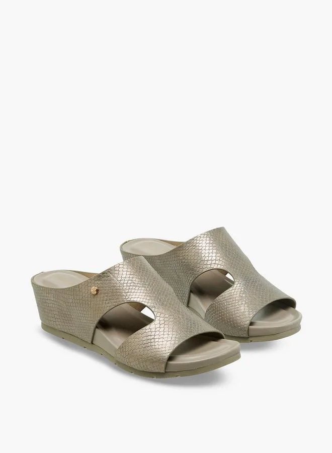 Women Textured Wedge Heel Sandals