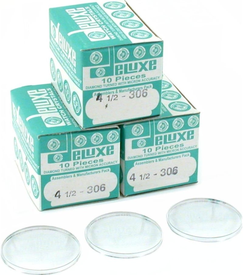 FindingKing 30 Plastic Watch Crystals Watchmakers Dome Parts 306mm