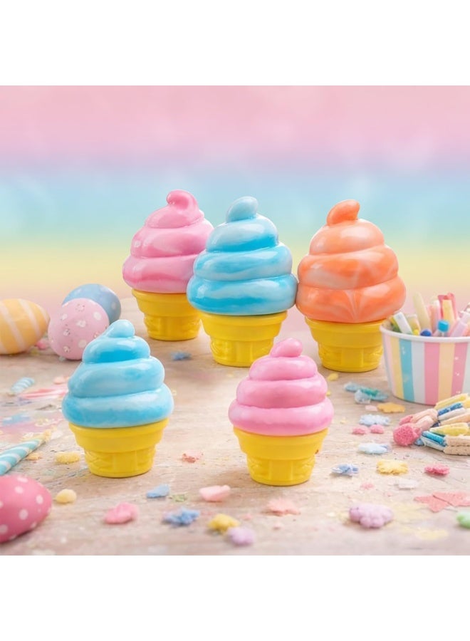 3PCS Ice Cream Squishy Toy Set, Slow Rise Soft TPR Stress Relief Fidget Squeeze Toys - Image 4