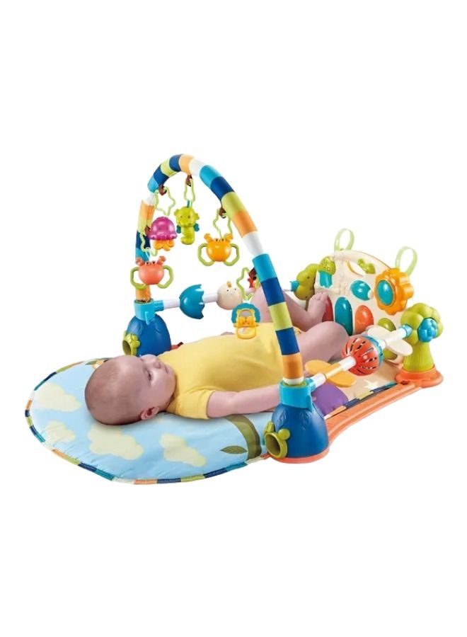 Rally Baby Foldable Play Mat Toddler Gym Piano Pedal Fitness Frame Toy with Music