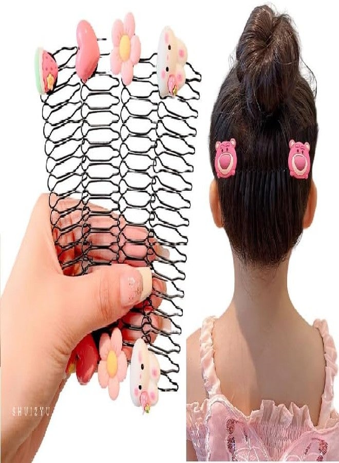 Ghelonadi 2 PCS Invisible Star Hair Clip U Shape Finishing Fixer Comb Sets Stretchable Hair Clips Invisible Hair Holder U-Shaped Hair Clip - Image 1