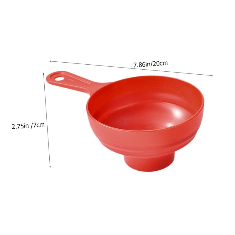 2pcs Red Wide Mouth Funnels For Filling Bottles Dry Ingredients Oil Dispenser Dishwasher Safe - Image 3