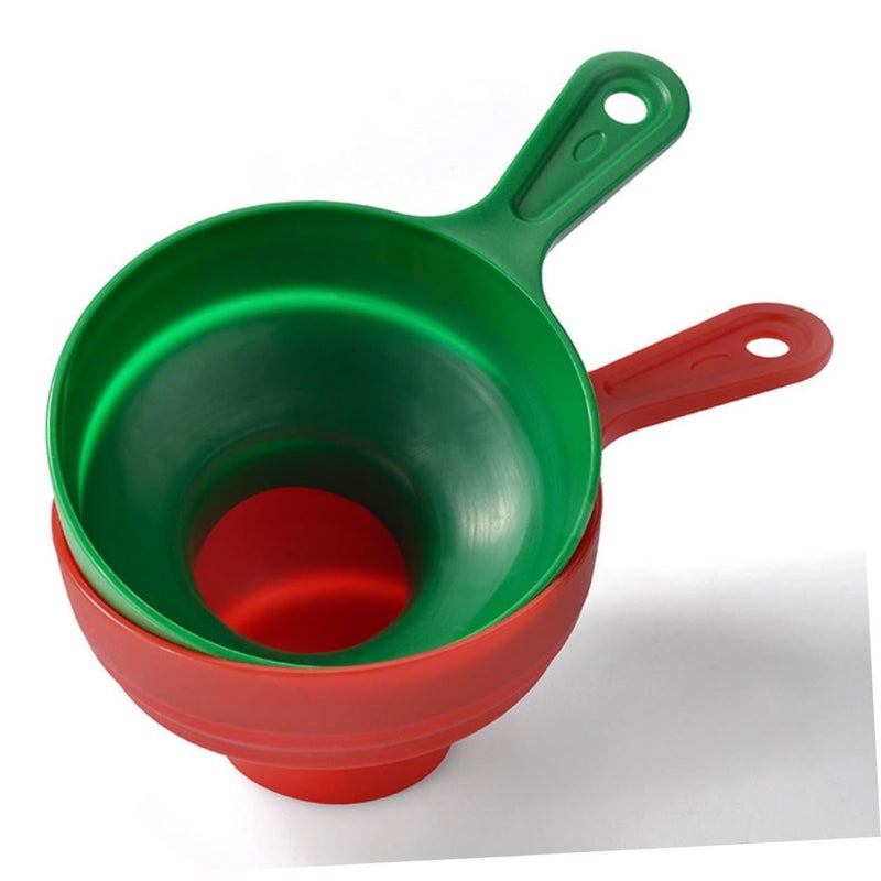 2pcs Red Wide Mouth Funnels For Filling Bottles Dry Ingredients Oil Dispenser Dishwasher Safe - Image 4