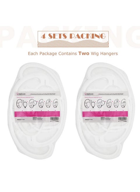Wig Head Stands, Hanging Holder Stands For Wigs, 4 Sets